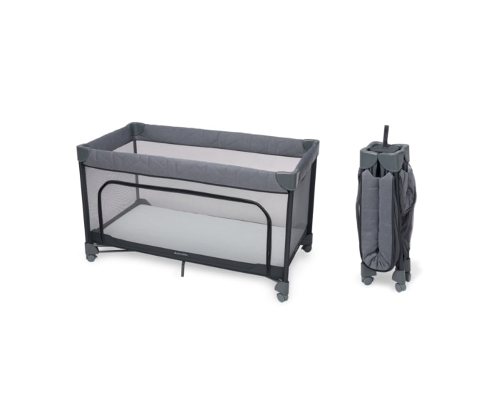 2611158111_2026_maxicosi_homeequipment_travelcot_merlin_elegance_graphite_3qrtleft